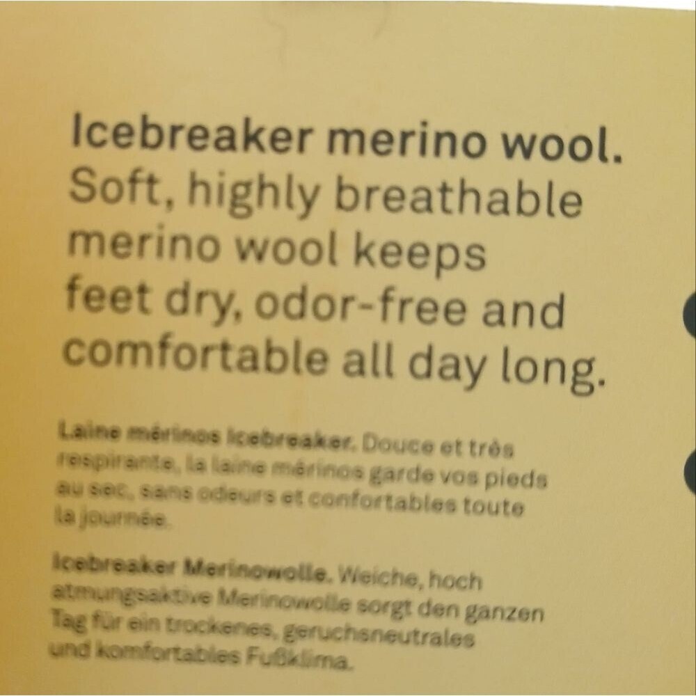 Icebreaker Men's Merino Micro Black Running Socks Left + Right Anatomic Fit - Picture 9 of 10